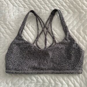 Lululemon Free To Be Zen Bra Sea Spray Alpine White Dark Chrome